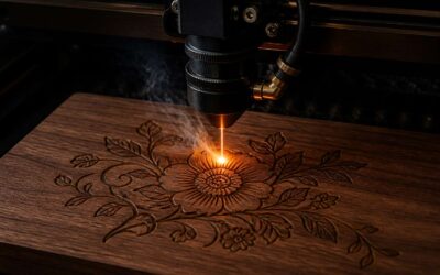 Laser 1 engraving creates sharp, durable marks on metal, wood, and plastic.