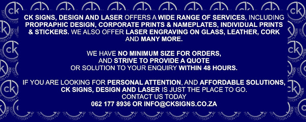 CK Signs Design and Laser - Laser Engraver Directory